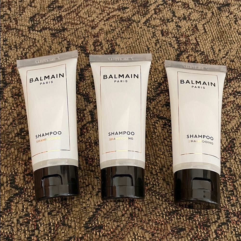 NEW luxury Balmain Paris White and Black shampoo Trio